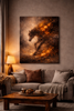 Running Fire Horse – Floral Ember Wall Art