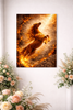 Rising Fire Horse – Fiery Bloom Wall Art