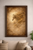 Horse Wall Art – Rustic Horse Print | Animalia Reimagined Farmhouse Gift Decor