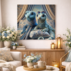 Cute Gecko Canvas – Whimsical Duo Wall Decor