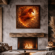 Lava Fire Horse Wall Art – Fantasy Ember Wall Decor