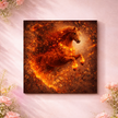 Lava Fire Horse Wall Art – Fantasy Ember Wall Decor