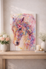 Floral Horse Wall Art – Colorful Watercolor Art Print