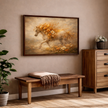 Floral Horse Wall Art – Fiery Bloom Wall Decor
