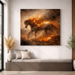 Floral Fire Horse – Botanical Horse Wall Art Print