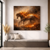 Floral Fire Horse – Botanical Horse Wall Art Print