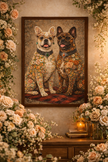 French Bulldog Wall Art – Floral Dog Wall Decor