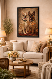 French Bulldog Wall Art – Floral Dog Wall Decor