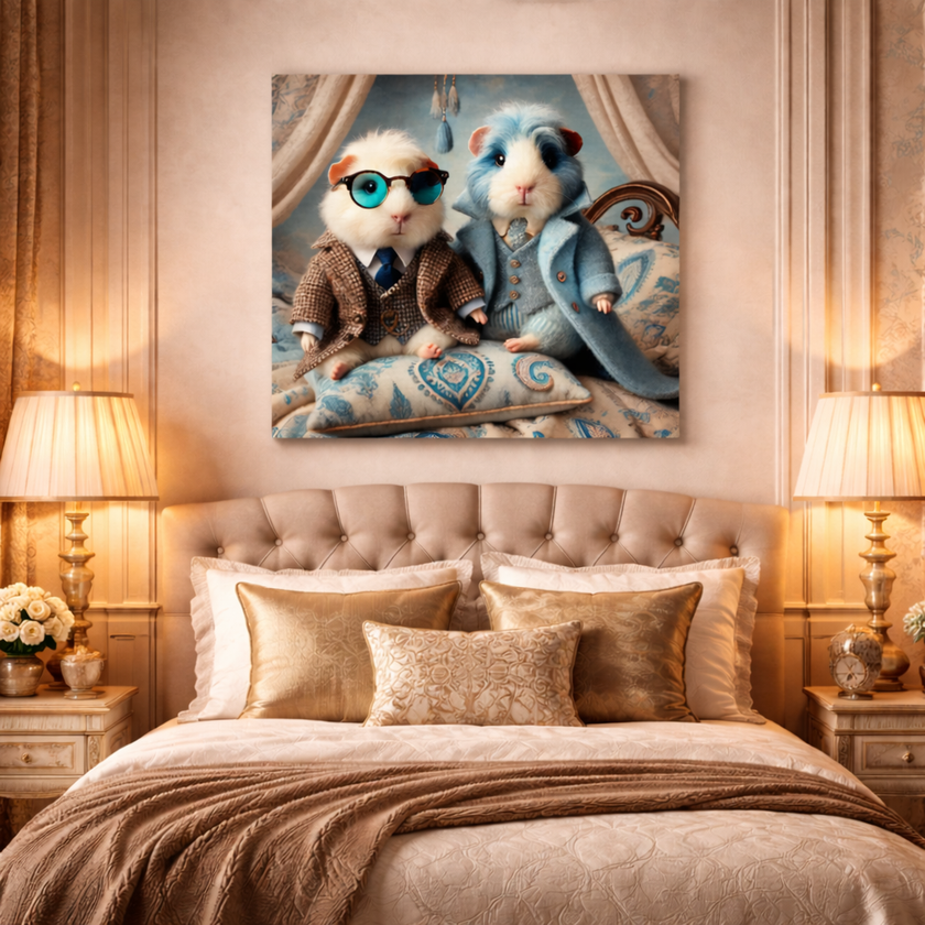 Guinea Pig Wood Art Print – Cozy Companion Wall Decor