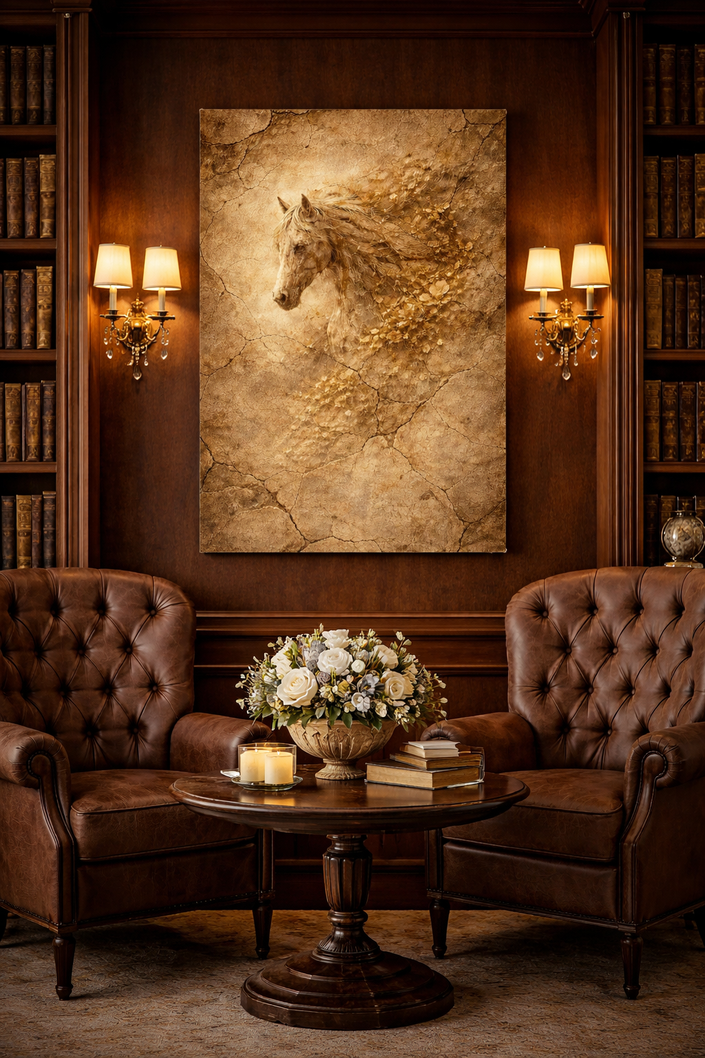 Horse Wood Wall Art – Rustic Horse Print on Natural Wood | Animalia Reimagined Farmhouse Gift Decor
