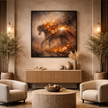 Floral Fire Horse – Botanical Horse Wall Art Print