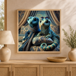 Cute Gecko Wall Art – Whimsical Duo Wall Decor