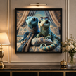 Cute Gecko Wall Art – Whimsical Duo Wall Decor