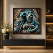 Cute Gecko Canvas – Whimsical Duo Wall Decor