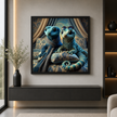 Cute Gecko Canvas – Whimsical Duo Wall Decor