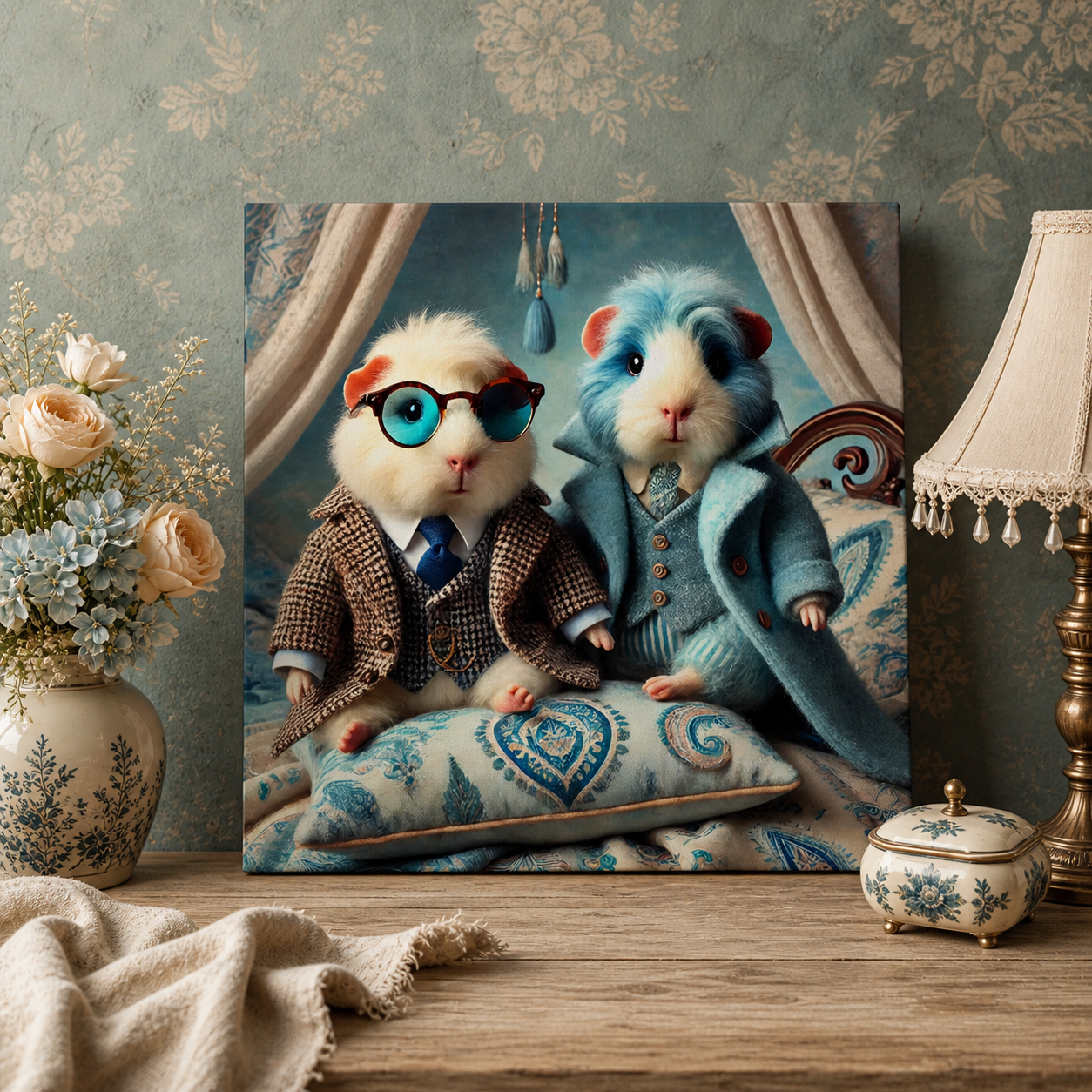 Guinea Pig Wood Art Print – Cozy Companion Wall Decor