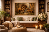 Rustic Horse Canvas – Forest Duo Wall Decor