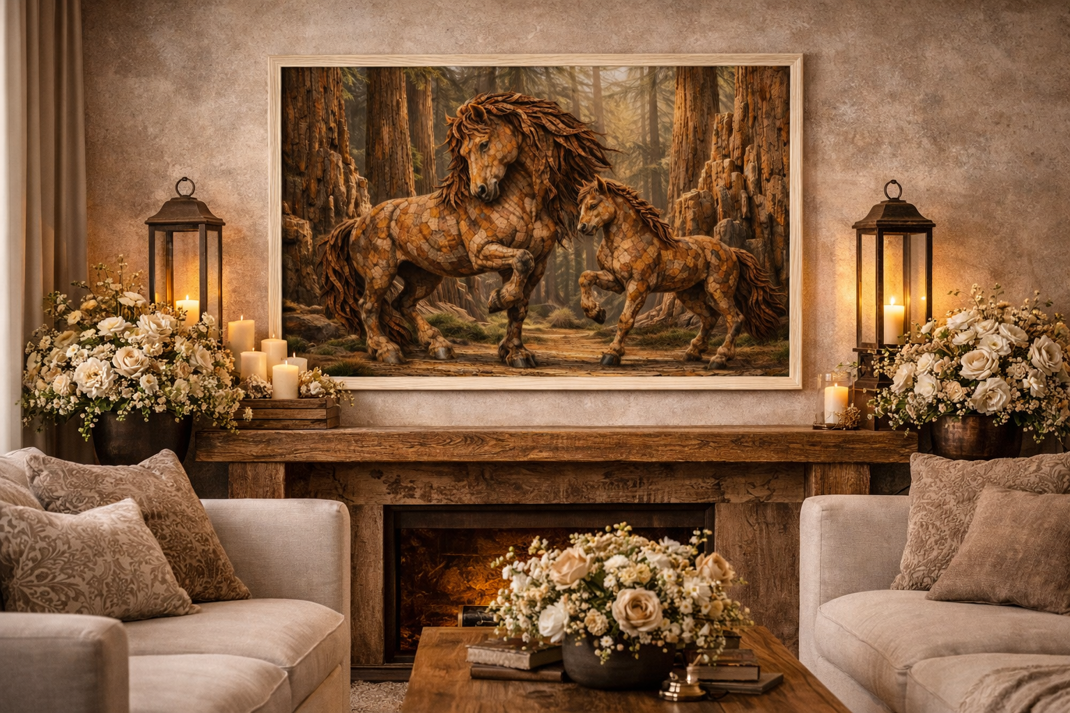 Rustic Horse Wall Art – Forest Duo Wall Decor