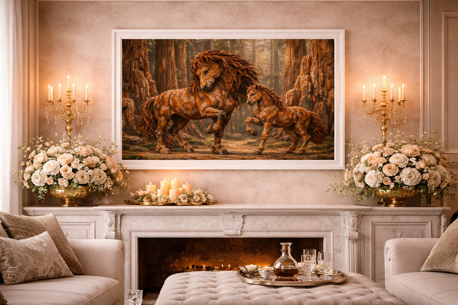 Rustic Horse Wall Art – Forest Duo Wall Decor