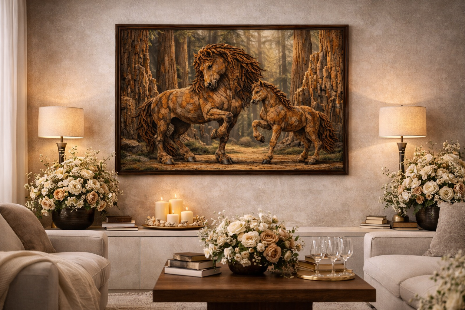 Rustic Horse Wall Art – Forest Duo Wall Decor