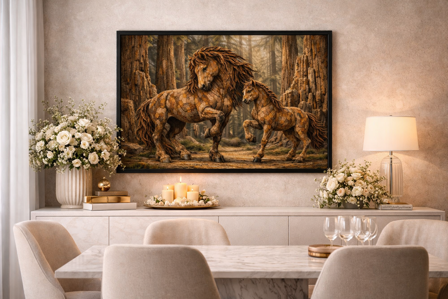 Rustic Horse Wall Art – Forest Duo Wall Decor