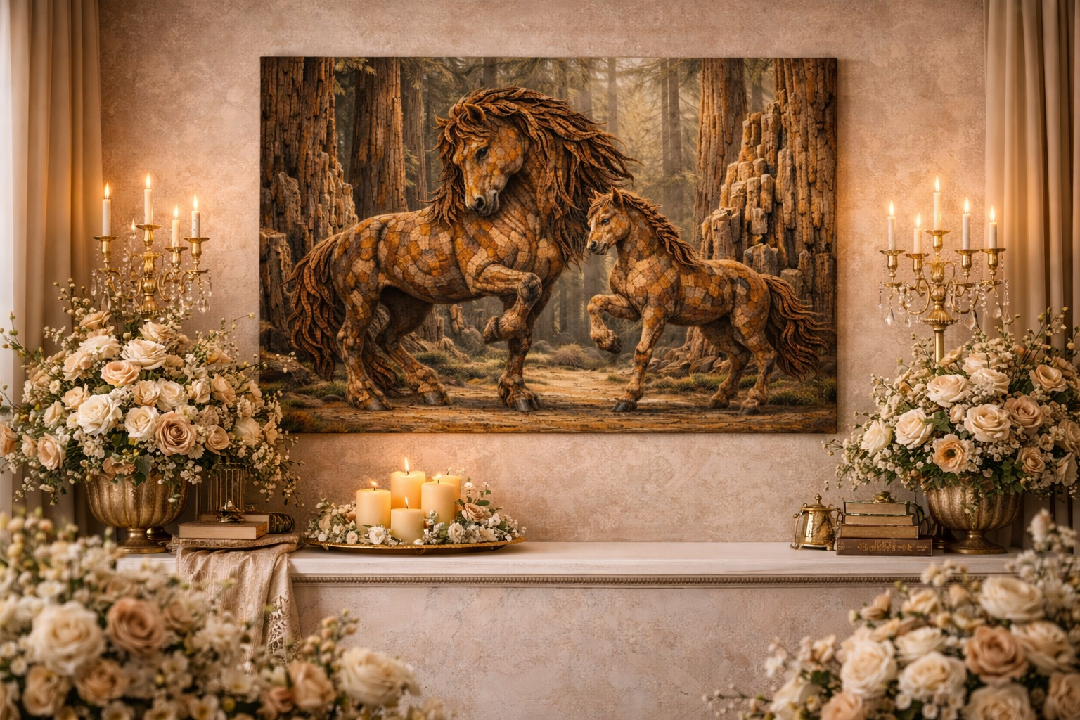 Rustic Horse Wall Art – Forest Duo Wall Decor