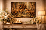 Rustic Horse Wood Wall Art – Forest Duo Wall Decor