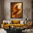 Rising Fire Horse Canvas – Fiery Ember Wall Decor