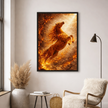 Rising Fire Horse Canvas – Fiery Ember Wall Decor